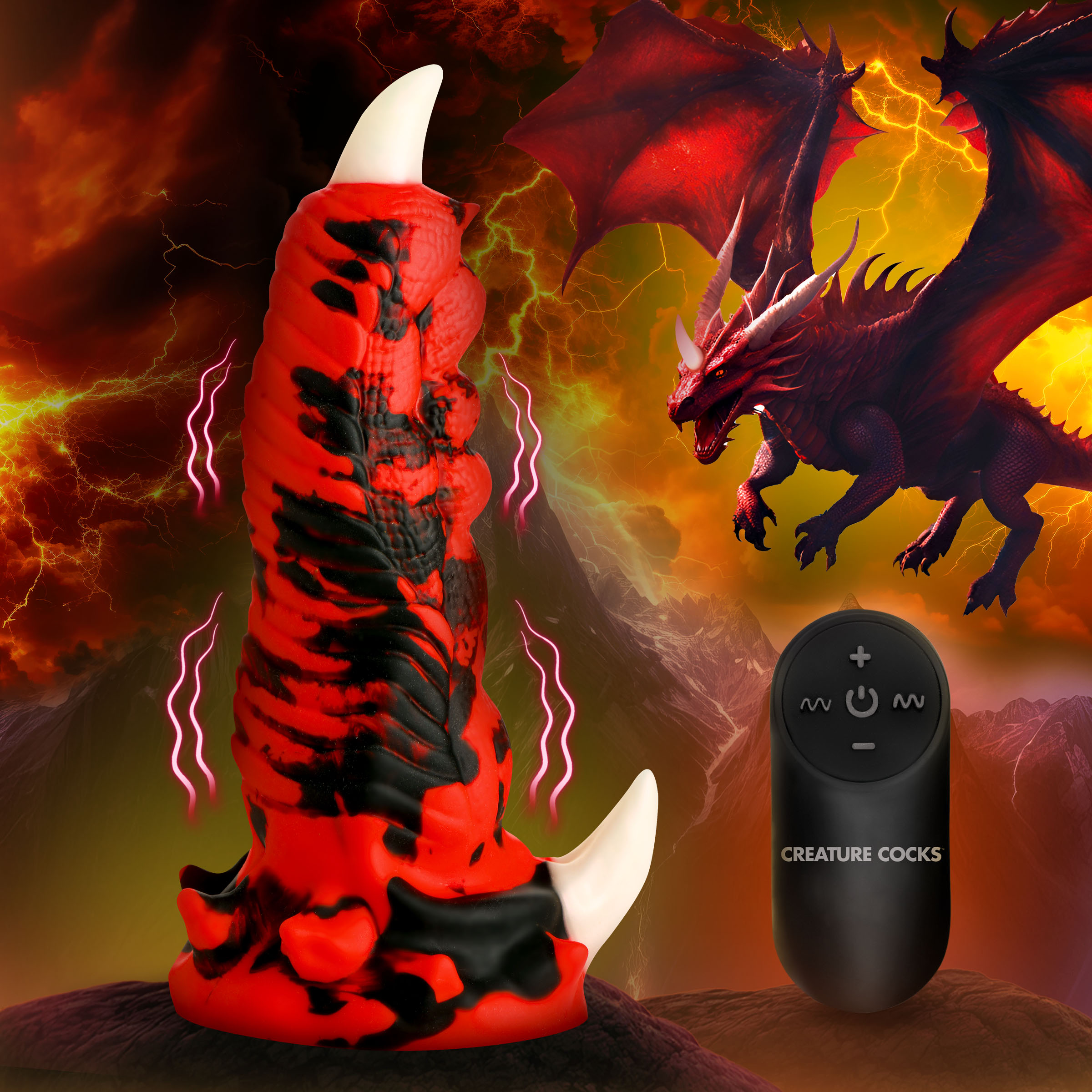 Red Talon Vibrating Silicone Dildo Sex Toy Distributing