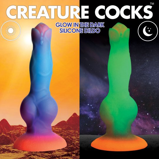 Hydra Dildo Porn - Space Cock Glow-in-the-Dark Silicone Alien Dildo: Sex Toy Distributing