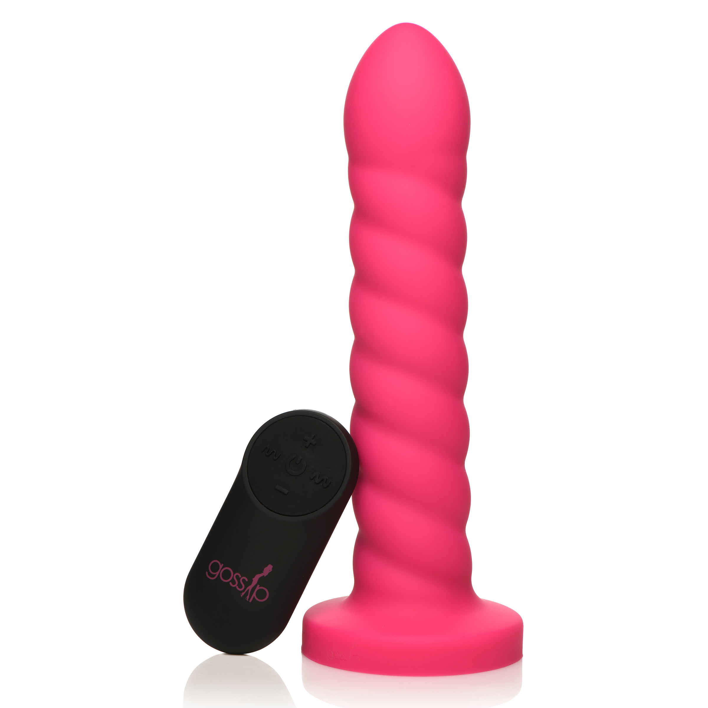 21X Soft Swirl Silicone Rechargeable Vibrator with Control - Magenta: Sex  Toy Distributing