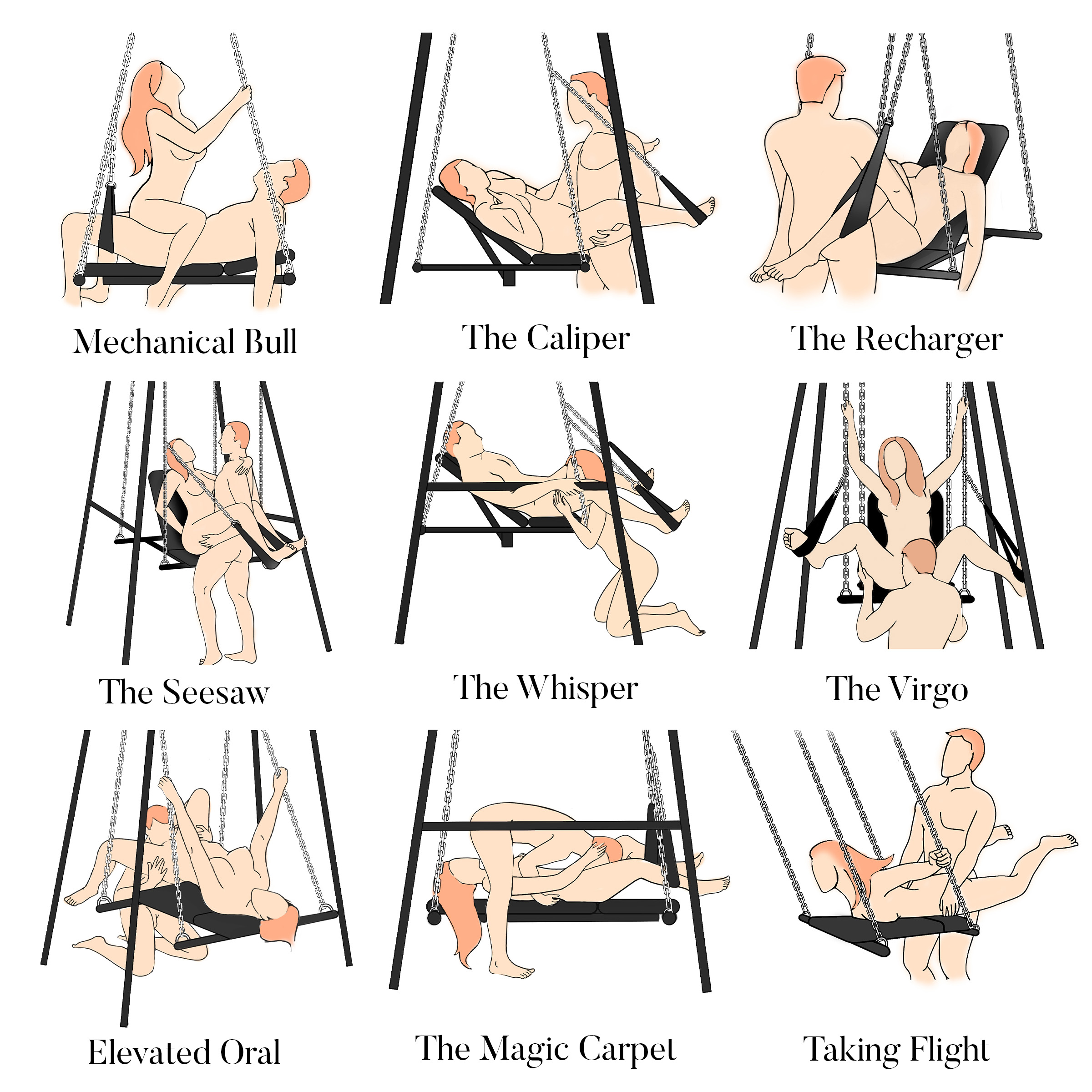 Throne Adjustable Sex Swing with Stand by Jouets