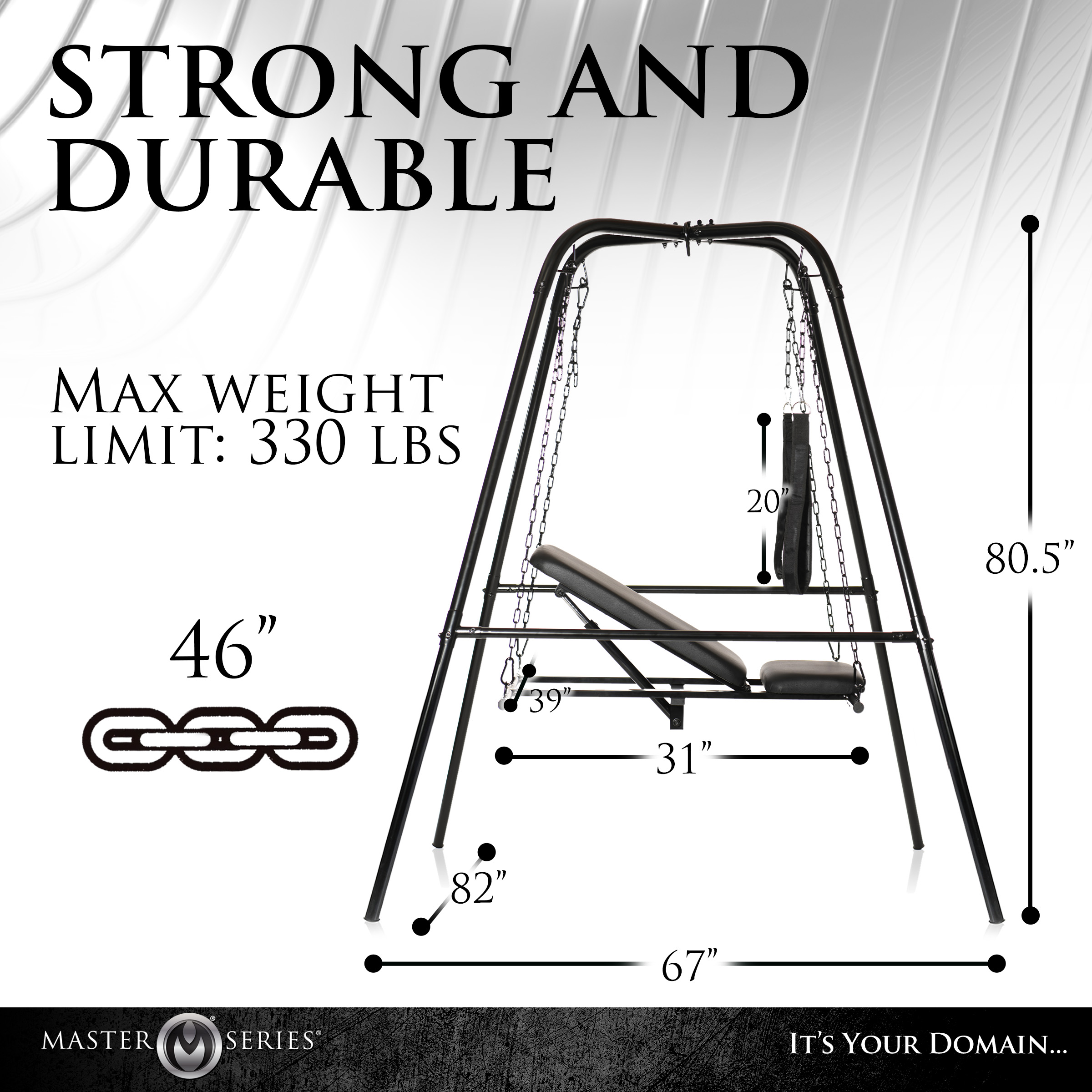 Throne Adjustable Sex Swing with Stand by Jouets