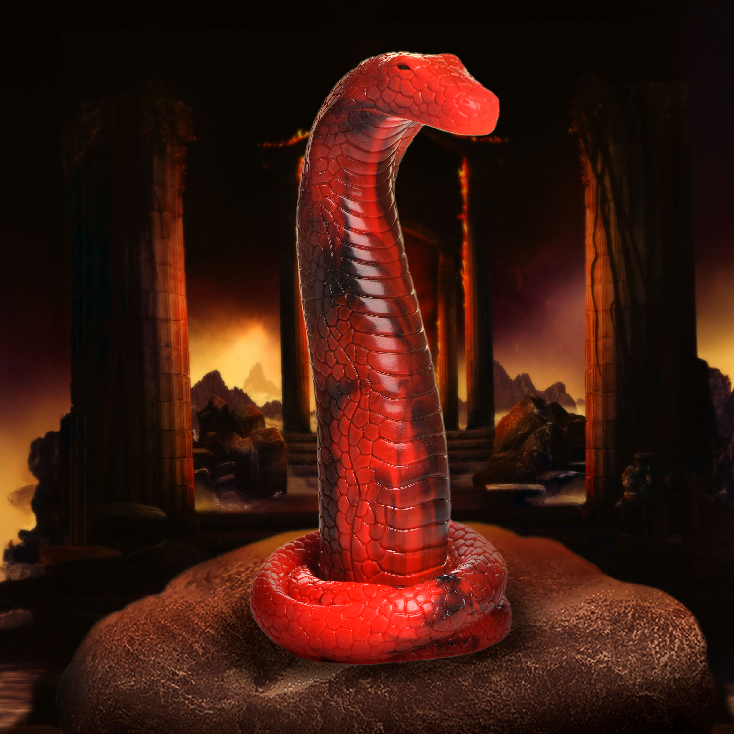 Hell Kiss Twisted Tongues Silicone Dildo