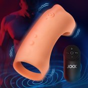 Vibrating Silicone Penis Sleeve - Medium