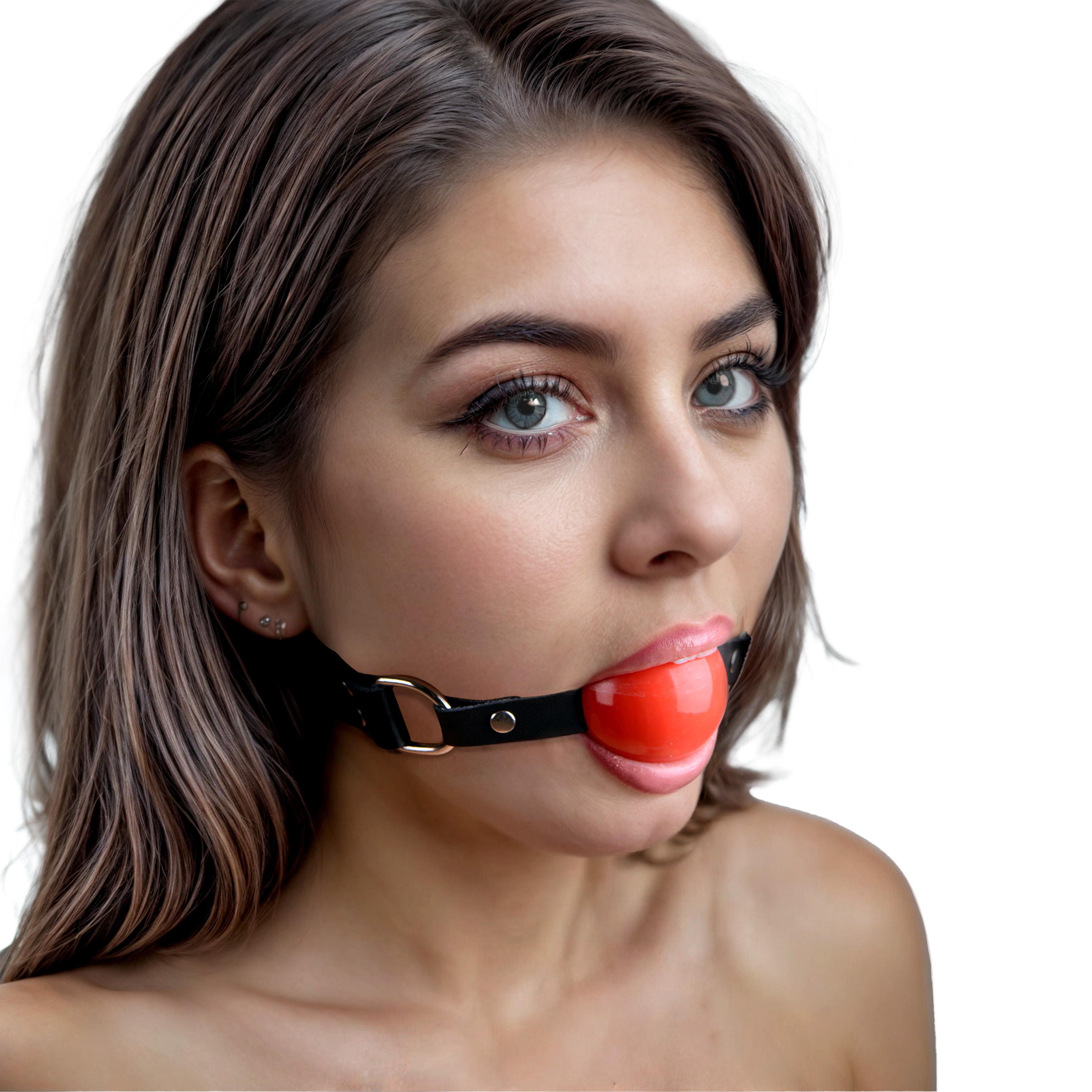 Red Silicone Ball Gag: Sex Toy Distributing