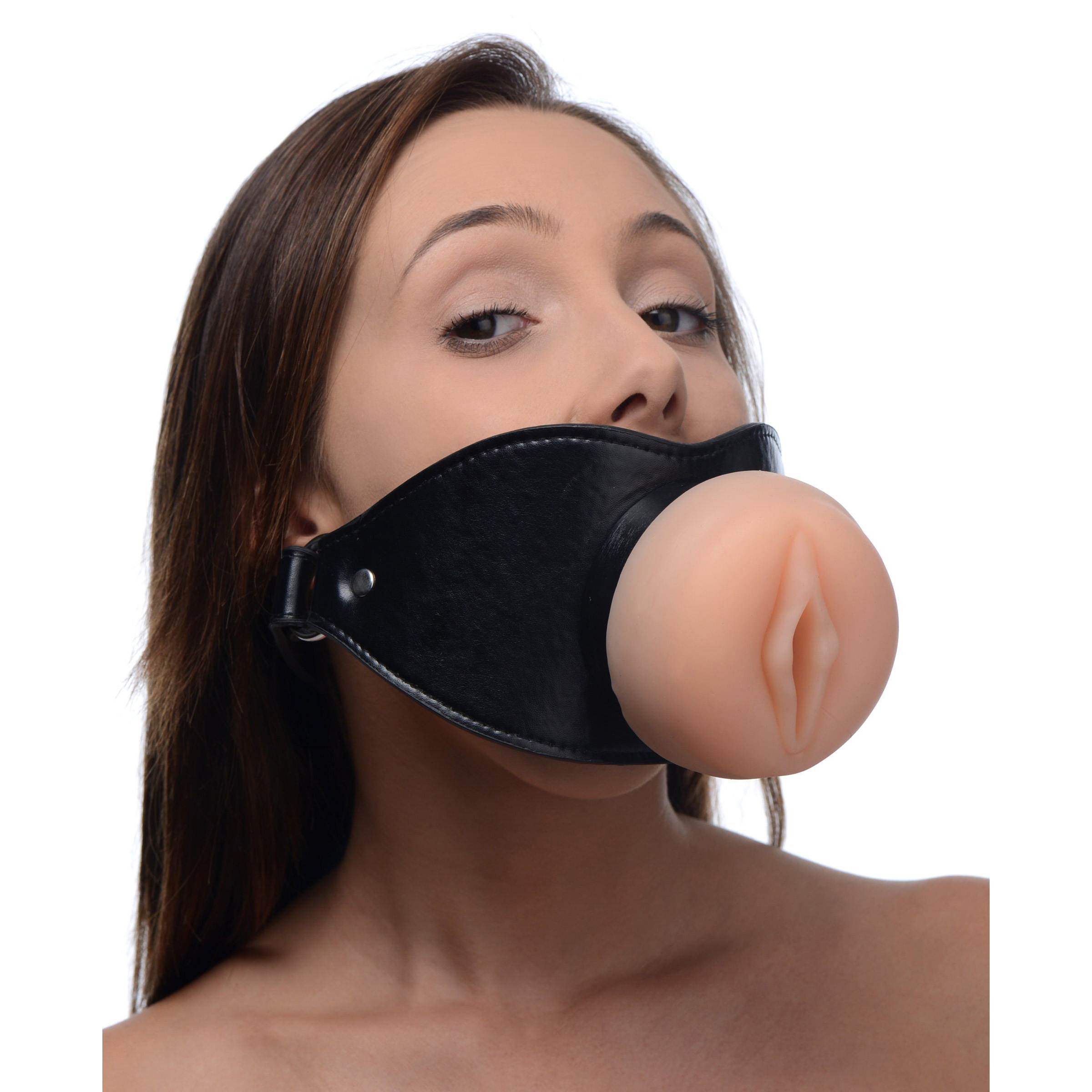 Pussy face oral sex mouth gag