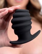 Hive Ass Tunnel Silicone Ribbed Hollow Anal Plug - Large