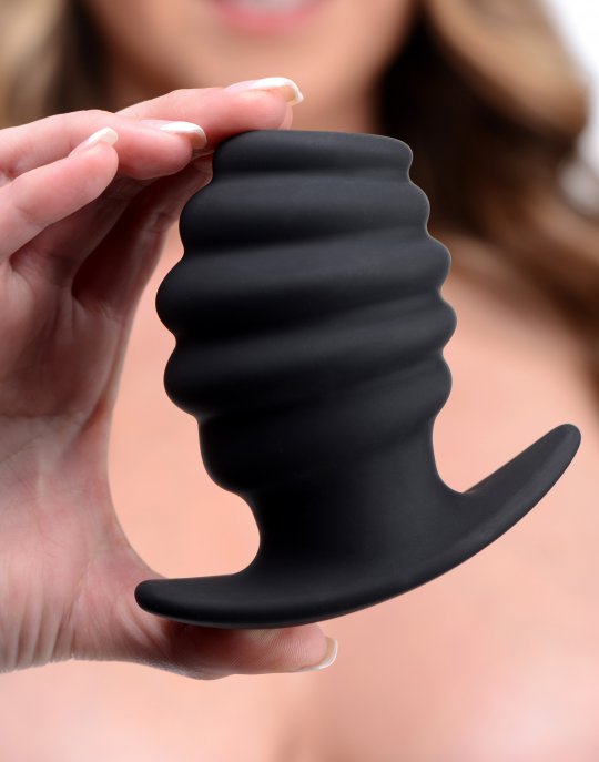 Girls With Massive Anal Toys - Hive Ass Tunnel Silicone Ribbed Hollow Anal Plug - Large: Sex Toy  Distributing
